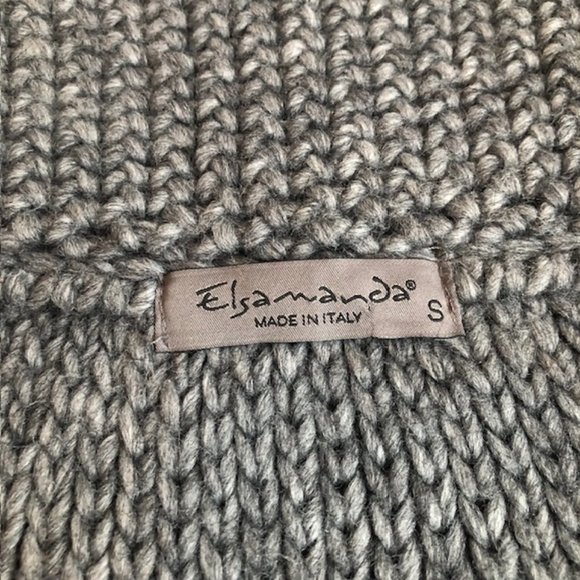 Chunky Knit Wool Anthropologie/Elsamanda Sweater / Cardigan Made in Italy, Small - Picture 10 of 12